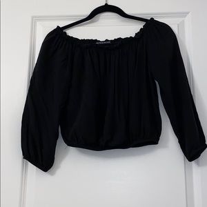 Cropped Off the Shoulder Top